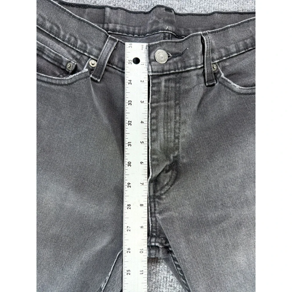 Levis 511 Slim Fit Jeans Mens 33x32 Faded Black Denim‎ Pants 04511-1907